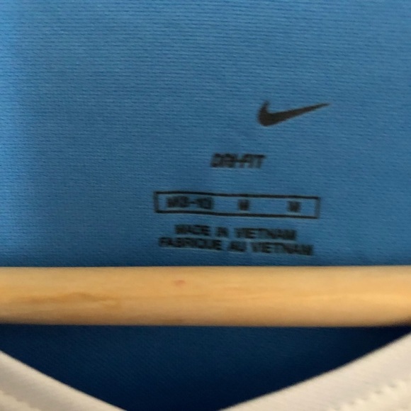 Nike Blue V-Neck Long Sleeve Shirt Dri-Fit Women Medium - Picture 6 of 6